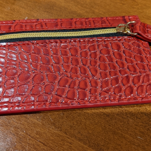 NWOT below the belt faux leather red wallet - Picture 1 of 3